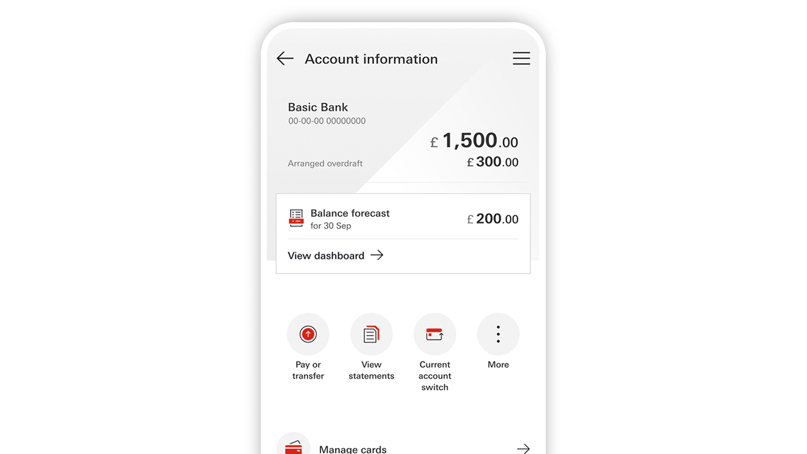 Current account switch service